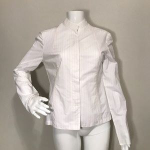 Narciso Rodriguez White Pinstriped Top US Size 6